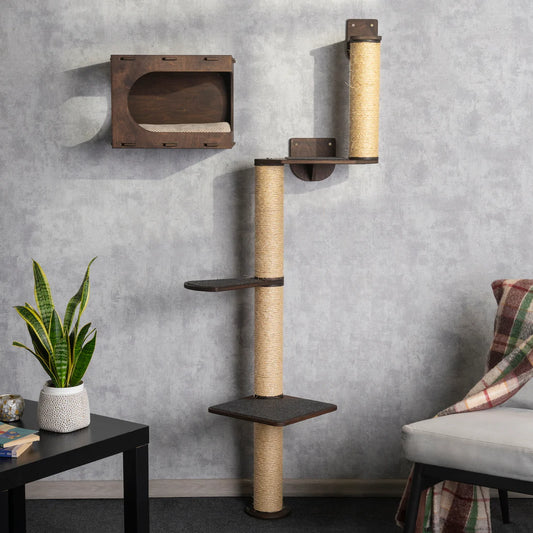 Luxurious Cat Tree and Cat House Set - Modern Cat