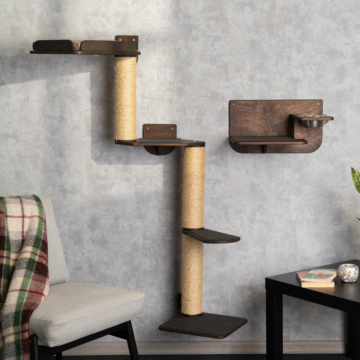cat-tree-and-bed-combo-with-stylish-shelves