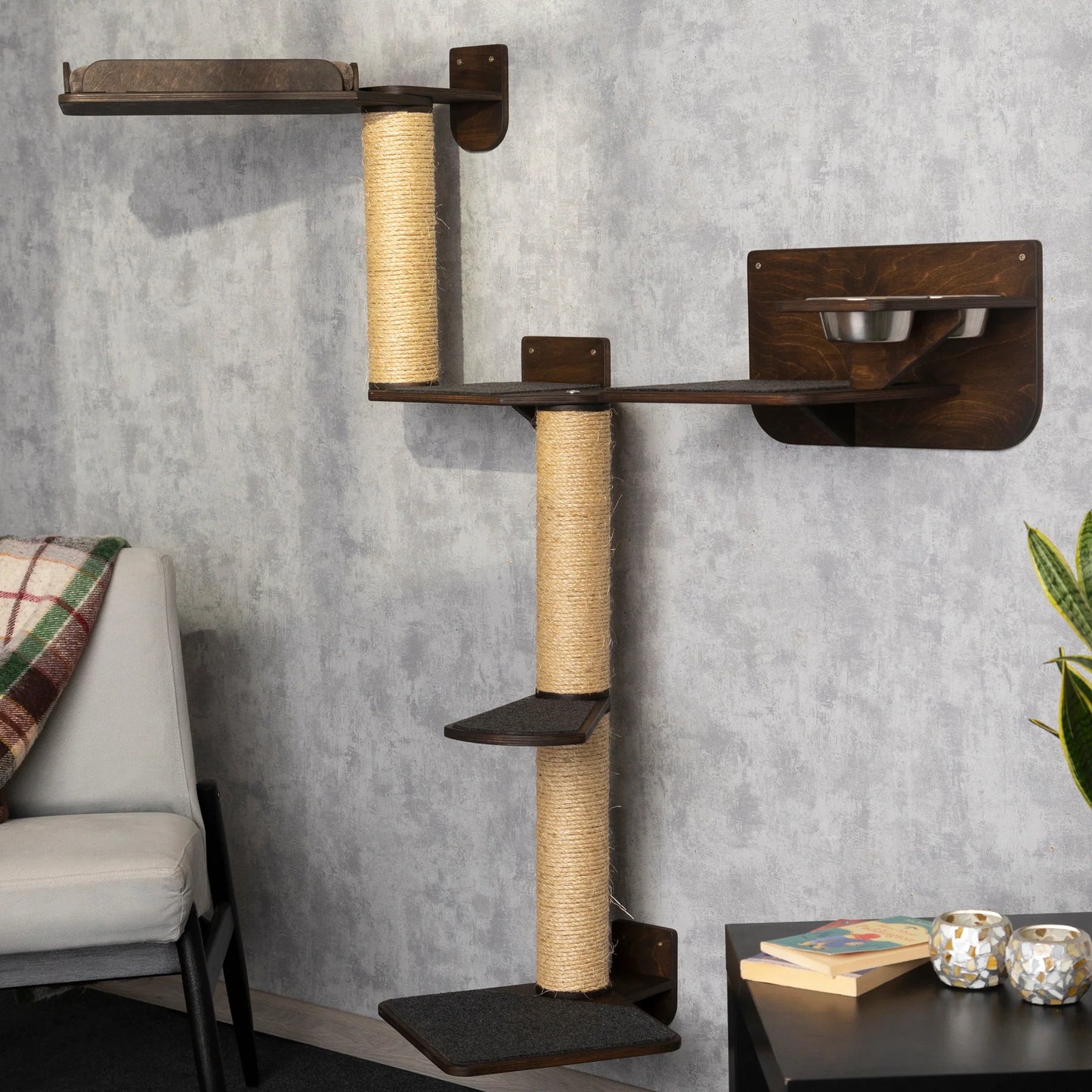 cat-tree-and-bed-combo-with-stylish-shelves