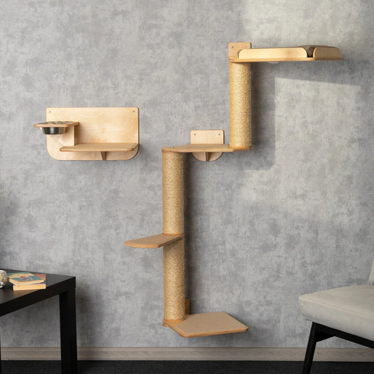 cat-tree-and-bed-combo-with-stylish-shelves
