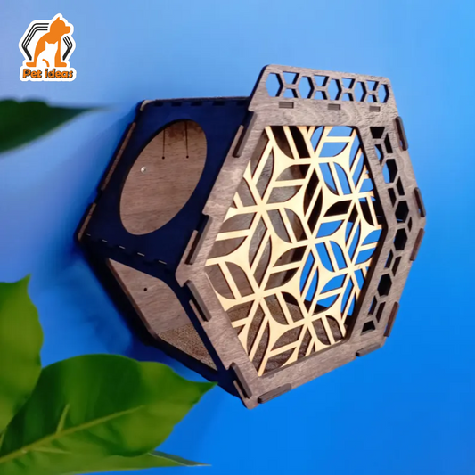 hexagon-wall-mounted-cat-shelf-with-decorative-grid