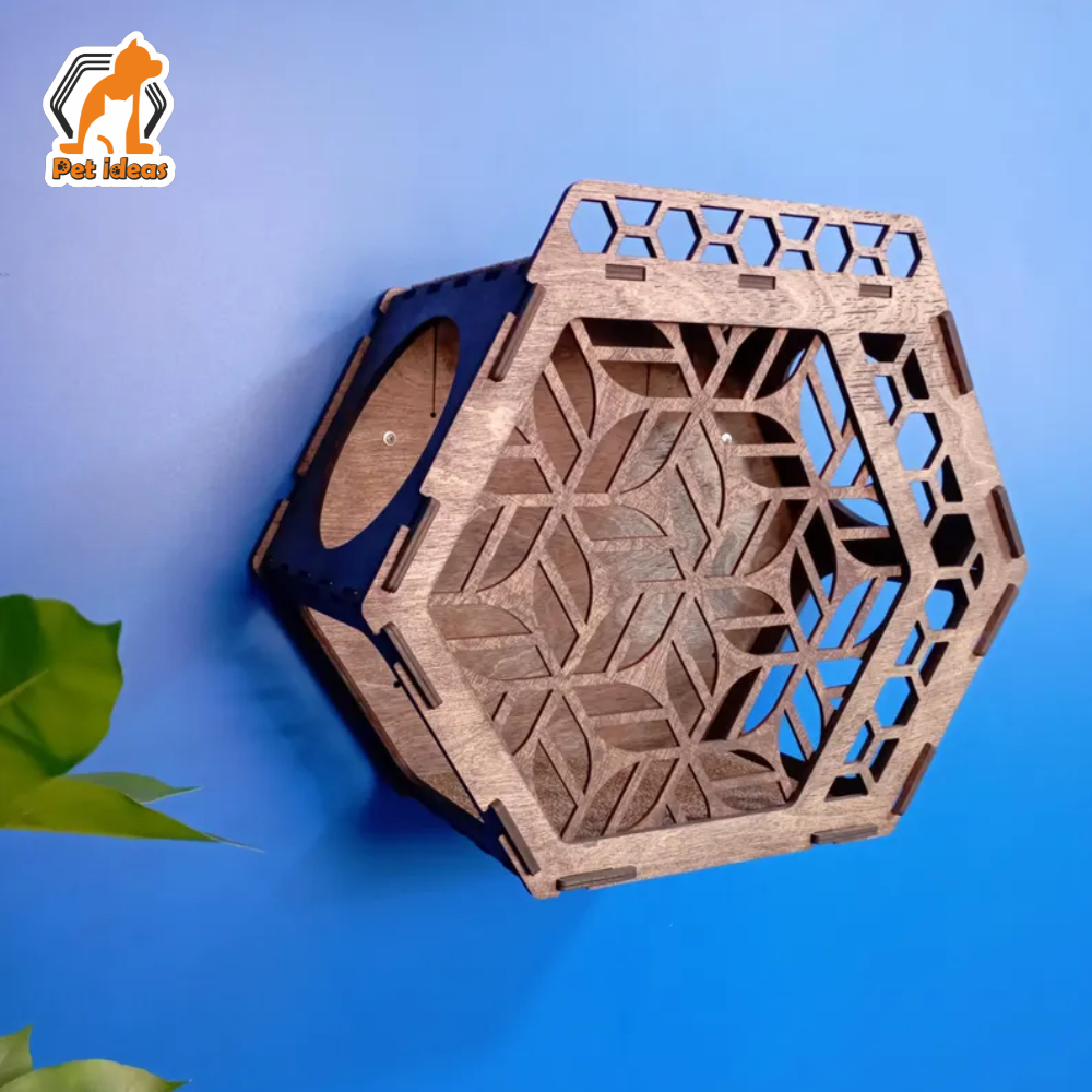 hexagon-wall-mounted-cat-shelf-with-decorative-grid