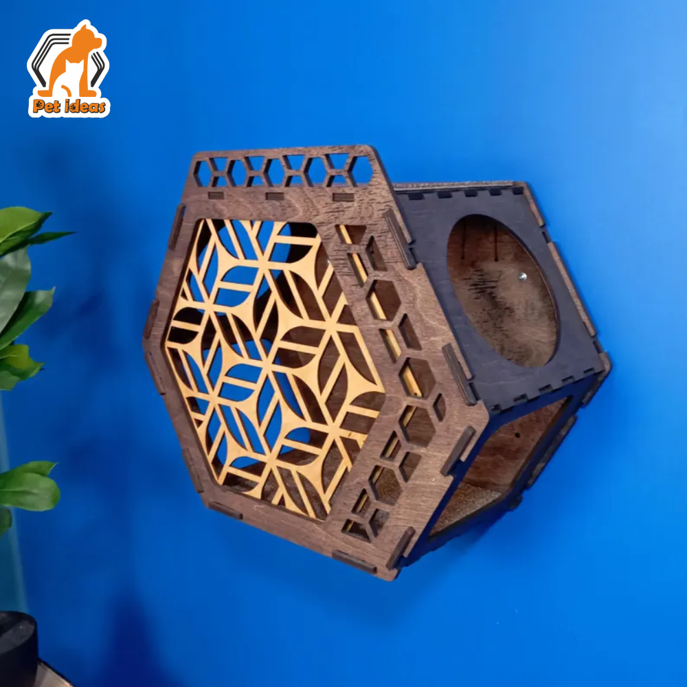 hexagon-wall-mounted-cat-shelf-with-decorative-grid