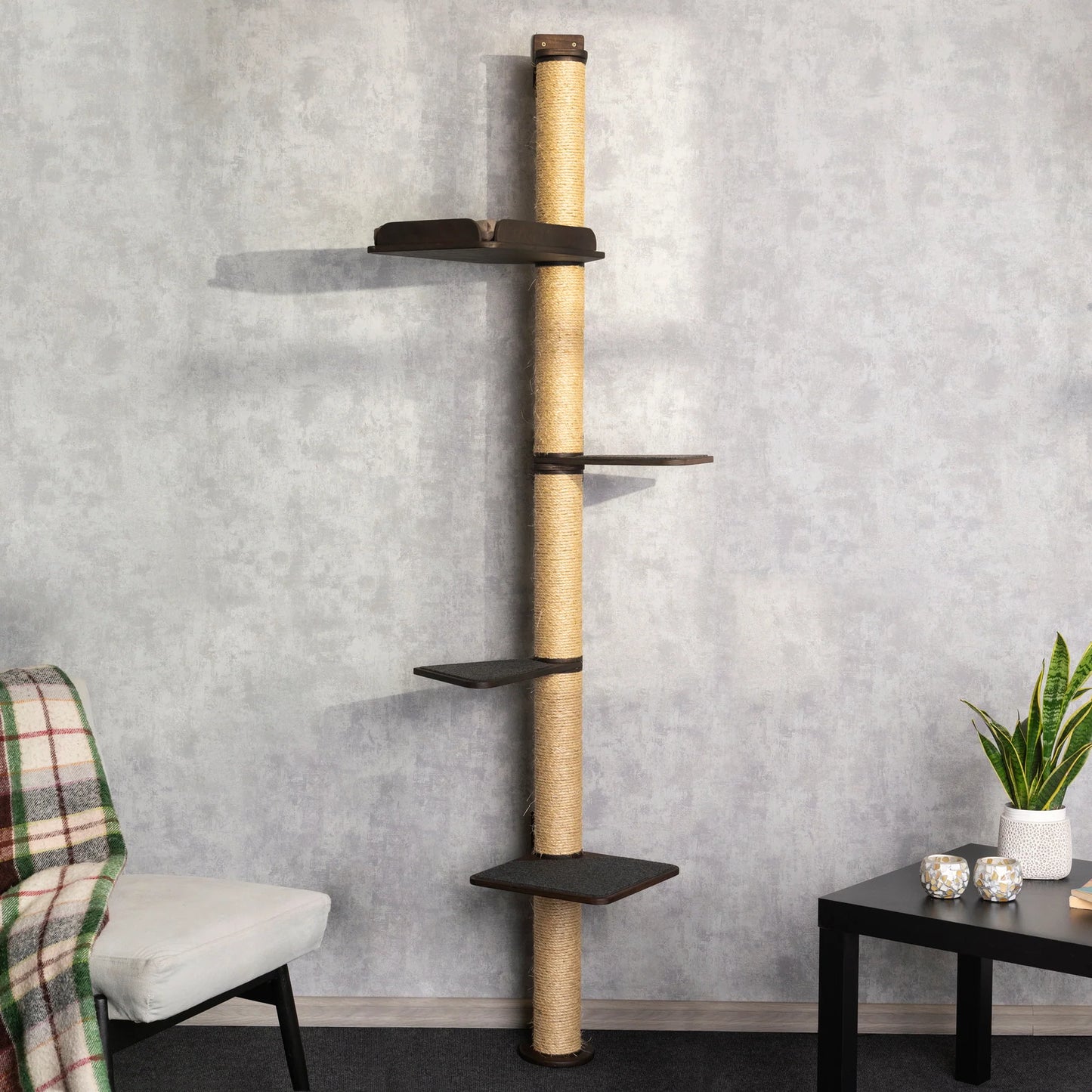 luxurious-cat-bed-with-integrated-shelves