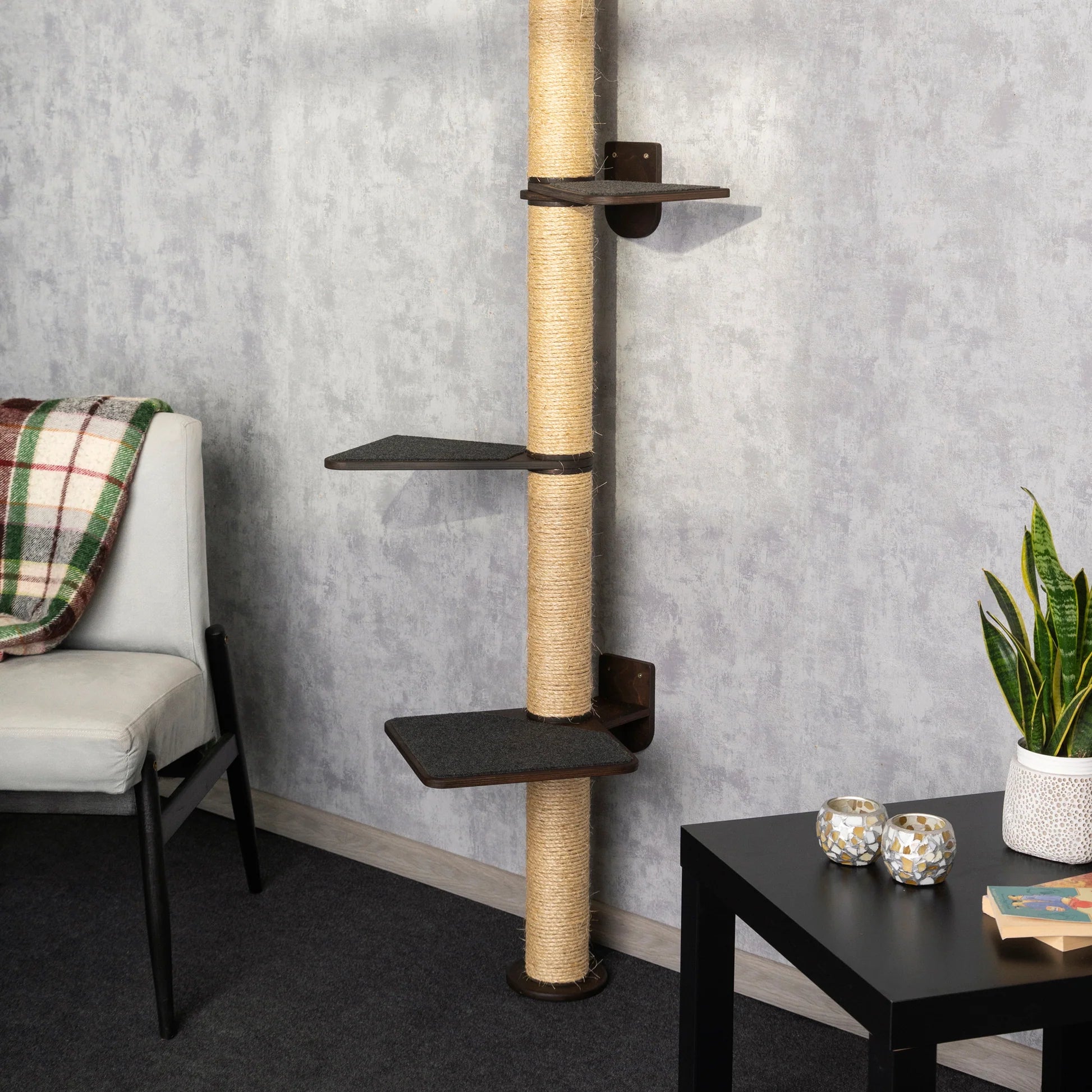 luxurious-cat-bed-with-integrated-shelves