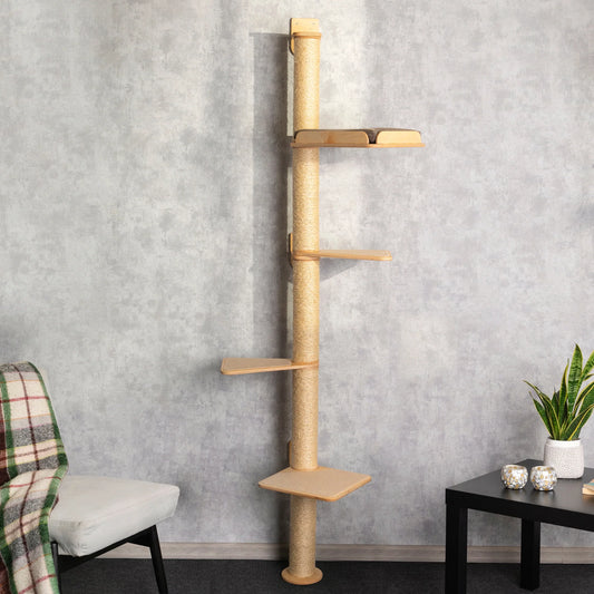 luxurious-cat-bed-with-integrated-shelves