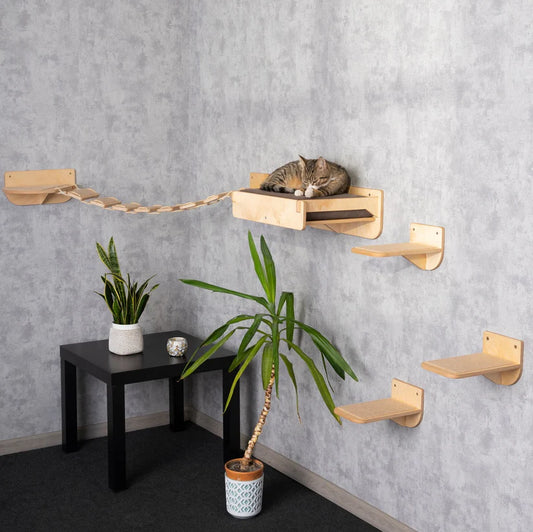 luxurious-cat-bed-with-steps-bridge