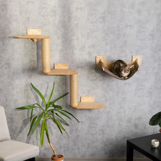 luxurious-cat-hammock-scratching-post