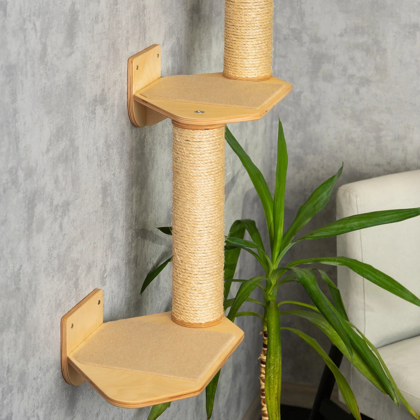 luxurious-cat-tree-with-hammock-shelves