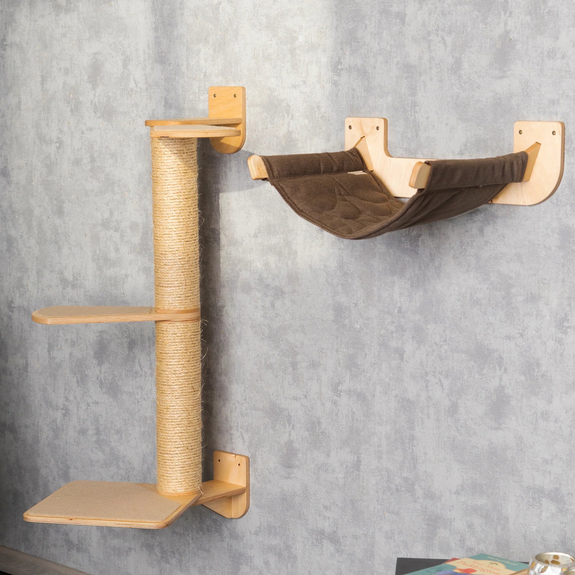 modern-cat-tree-with-hammock-shelves