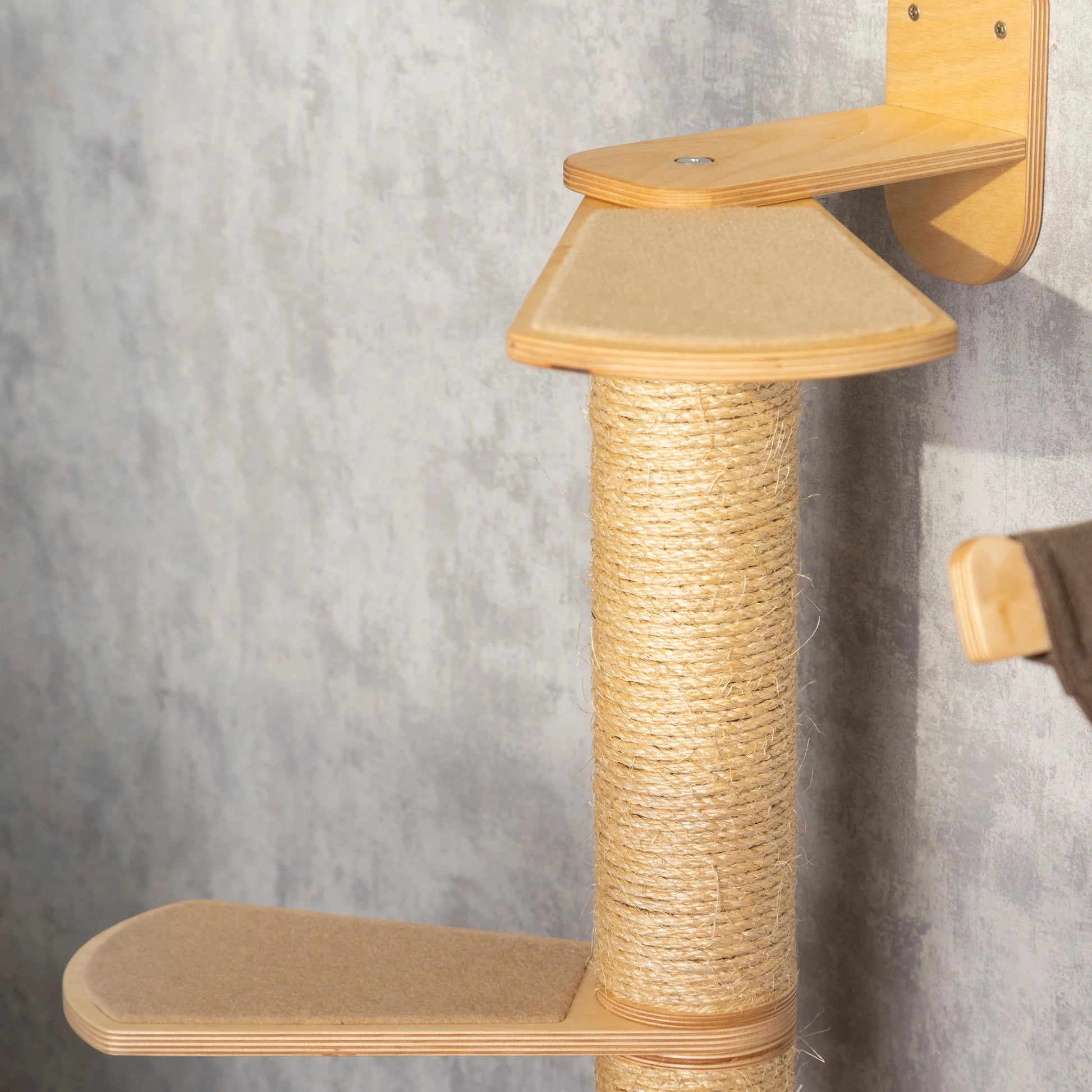 modern-cat-tree-with-hammock-shelves