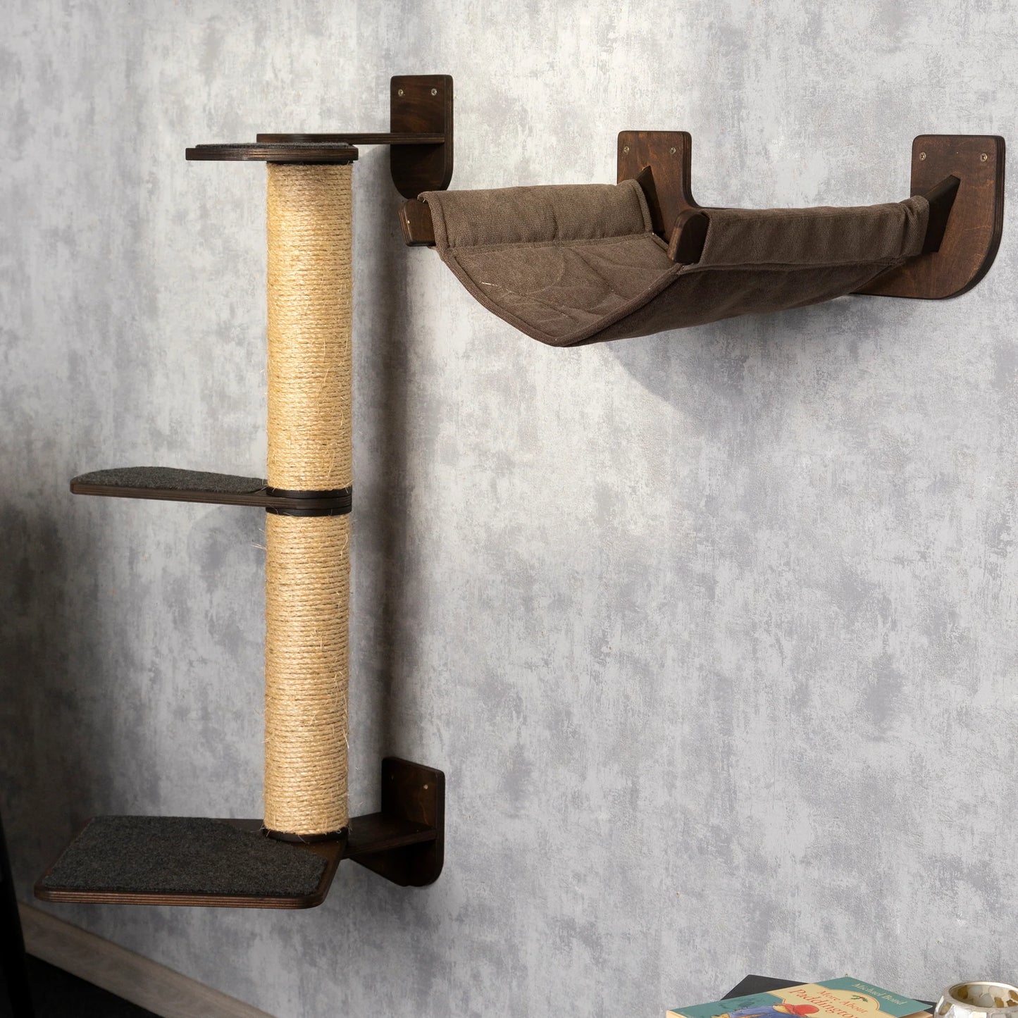 modern-cat-tree-with-hammock-shelves