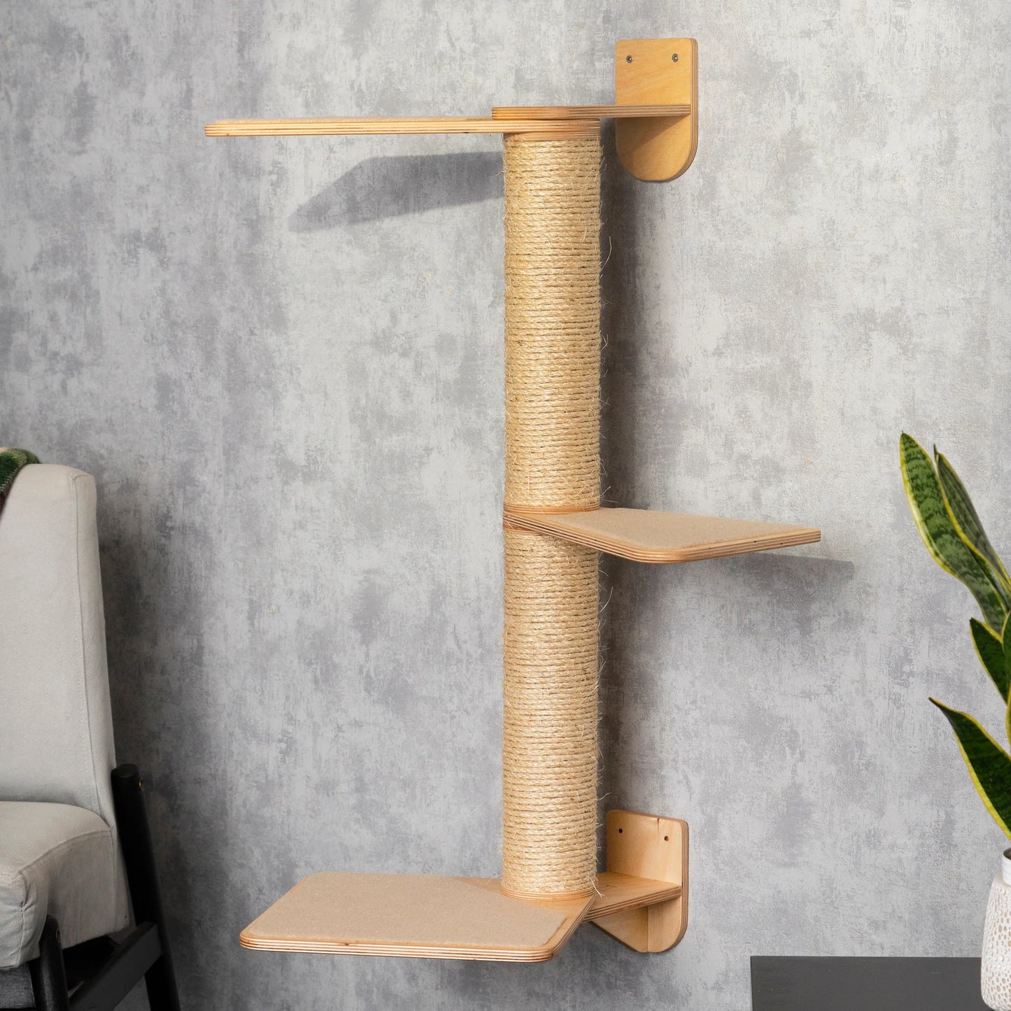 premium-cat-scratching-post-with-shelves