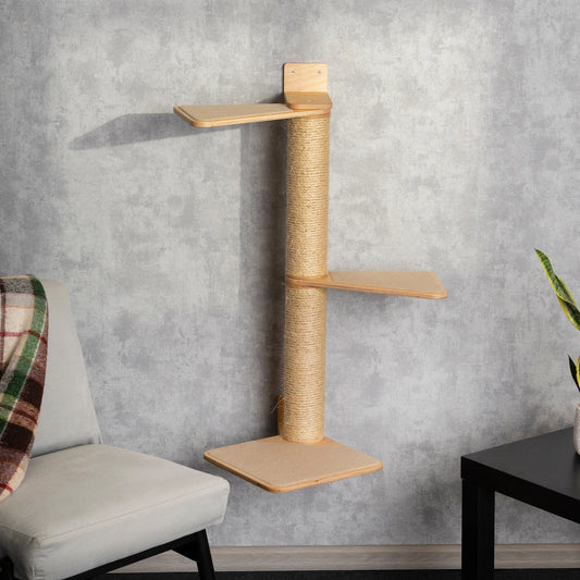 premium-cat-scratching-post-with-shelves