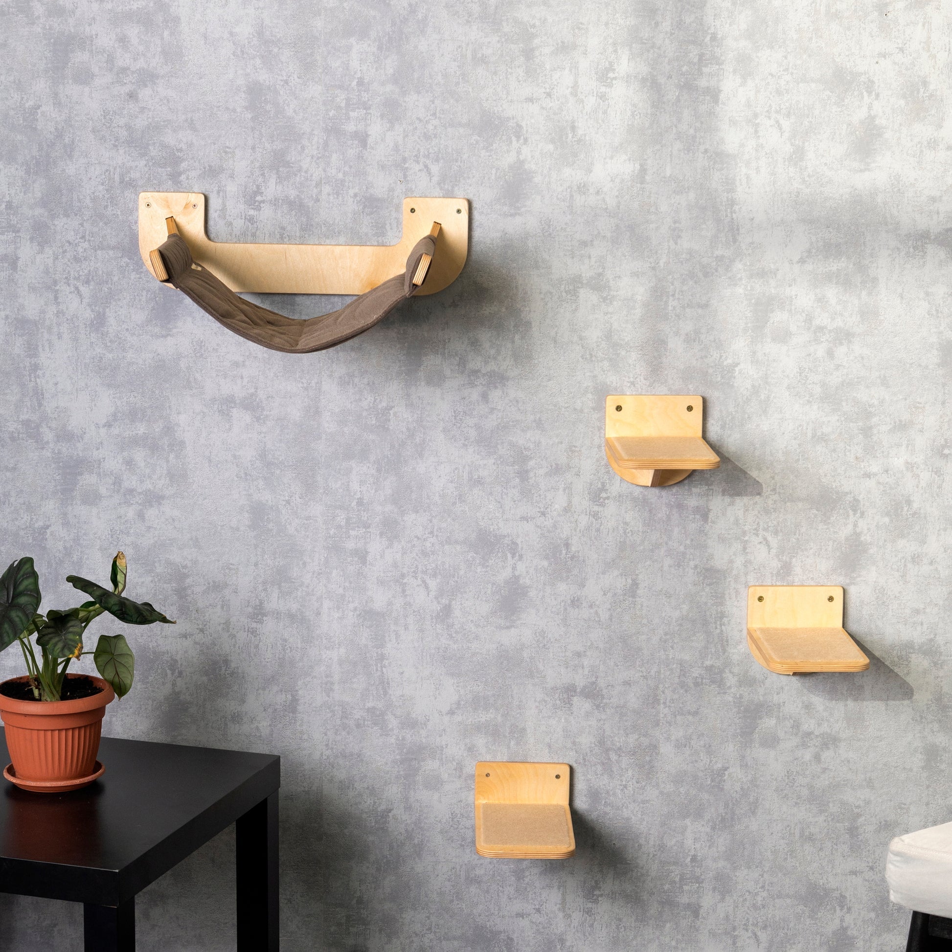stylish-cat-hammock-and-cat-steps-set