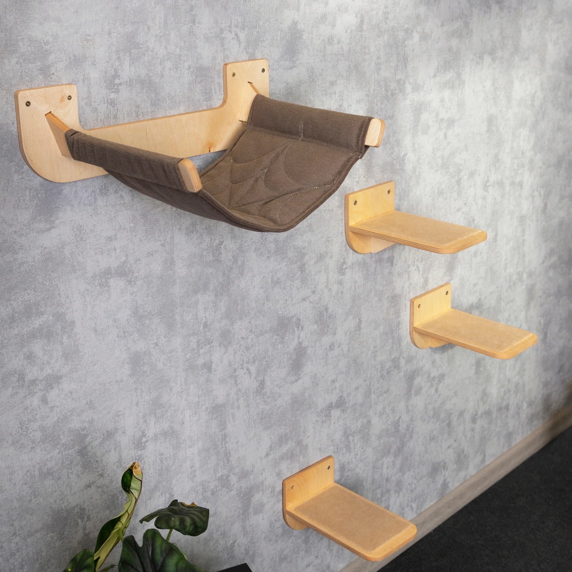 stylish-cat-hammock-and-cat-steps-set