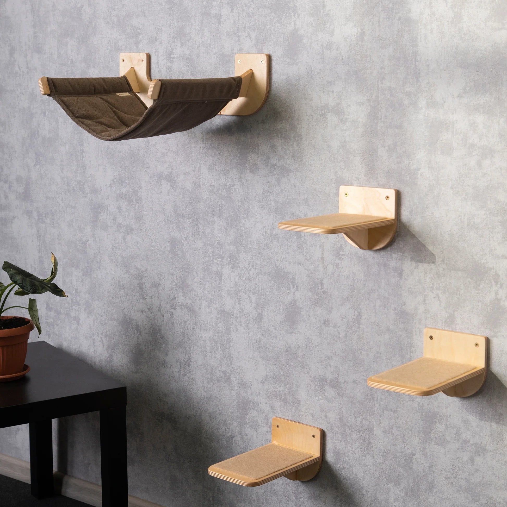 stylish-cat-hammock-and-cat-steps-set