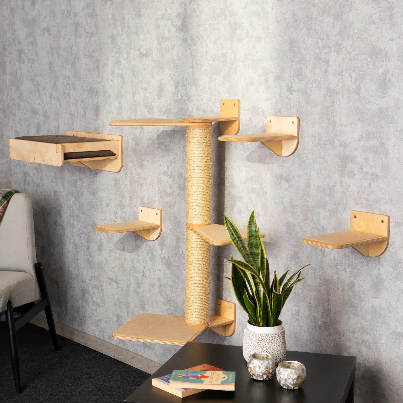 ultimate-cat-haven-tree-bed-shelves