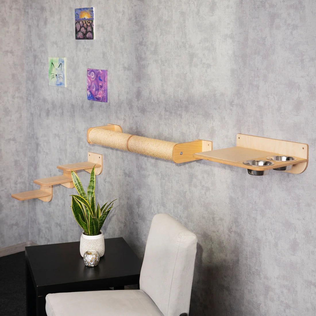 Stylish Cat Feeder Cat Steps - Modern Cat